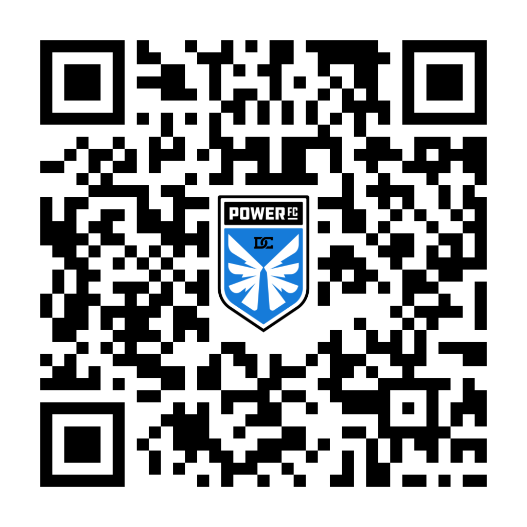 DC Power FC Home Opener Sweep Stakes QR Code, scans to the form