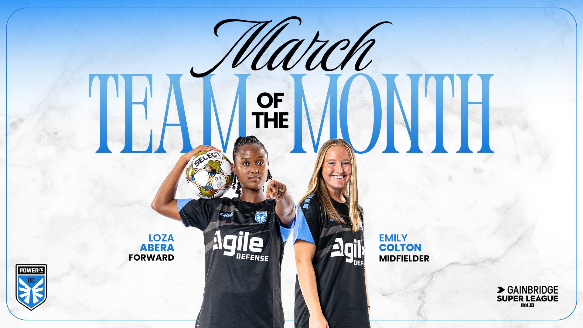Two DC Power FC Players Named to Gainbridge Super League March Team of the Month featured image