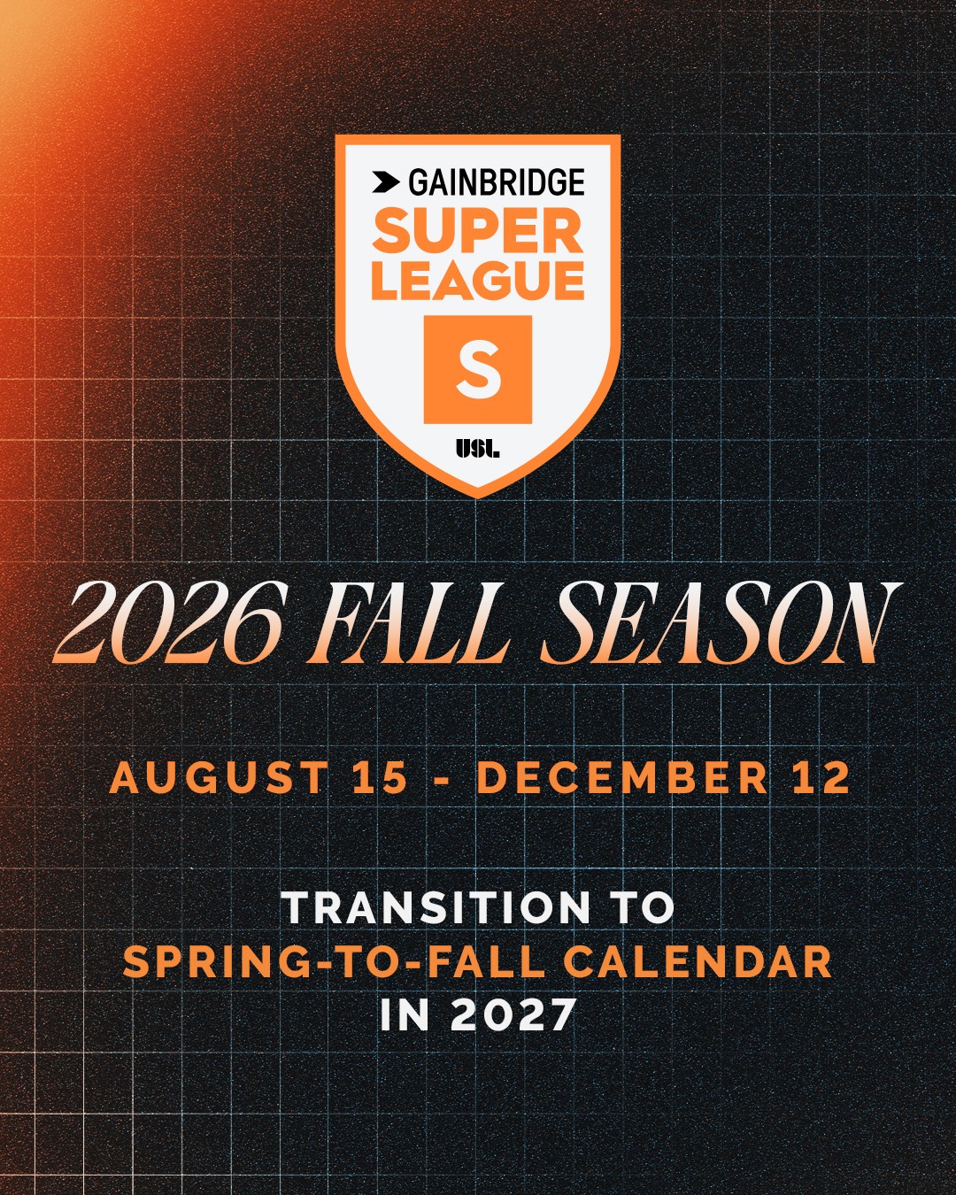 Gainbridge Super League Announces 2026 Fall Season Format, Transition to Spring-to-Fall Calendar in 2027 featured image