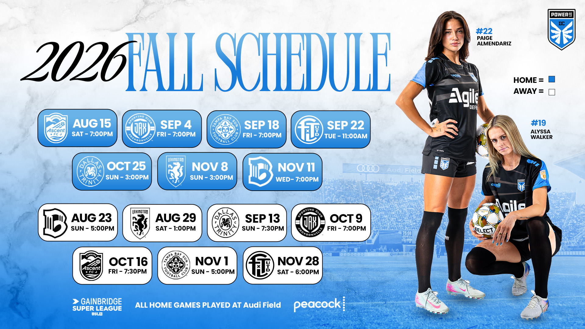 DC Power FC Announce 2026 Fall Schedule featured image