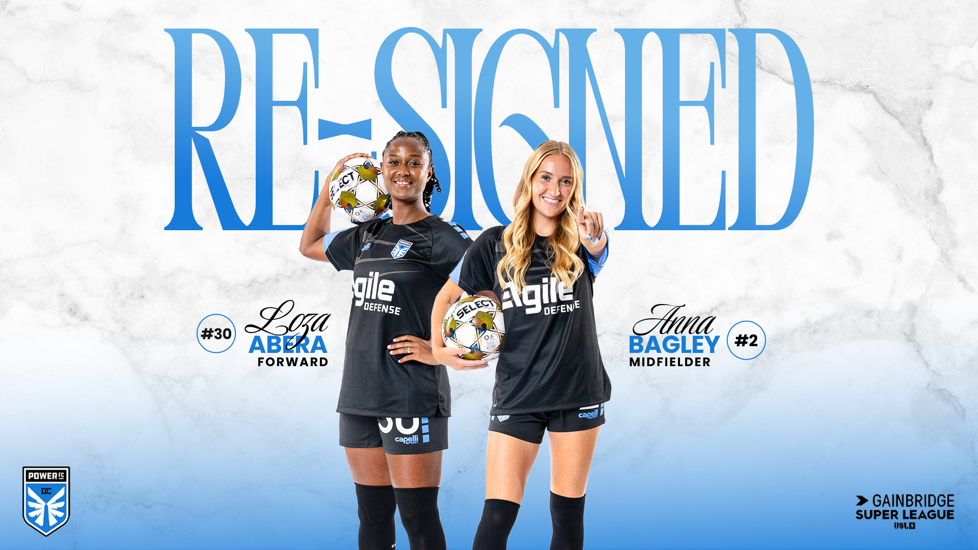 DC Power Football Club Re-Sign Loza Abera and Anna Bagley featured image