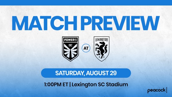 Match Preview: DC Power FC at Lexington SC | Saturday, August 29, 2026