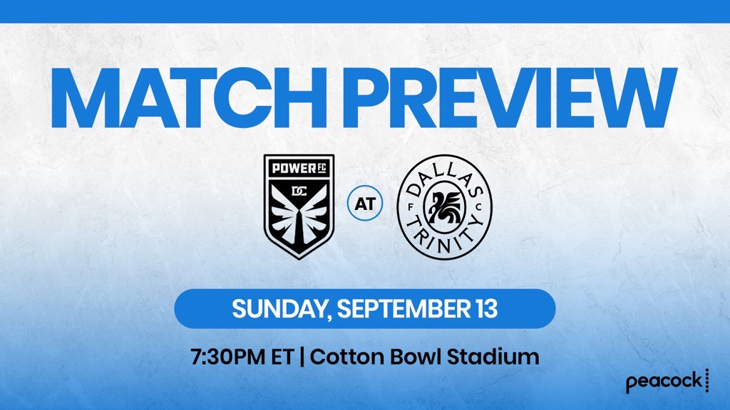 Match Preview: DC Power FC vs Dallas Trinity FC | Sunday, September 13, 2026 featured image