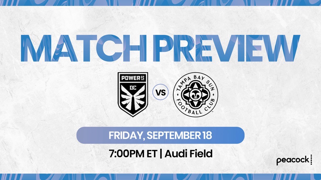 Match Preview: DC Power FC vs Tampa Bay Sun FC | Friday, September 18, 2026 featured image
