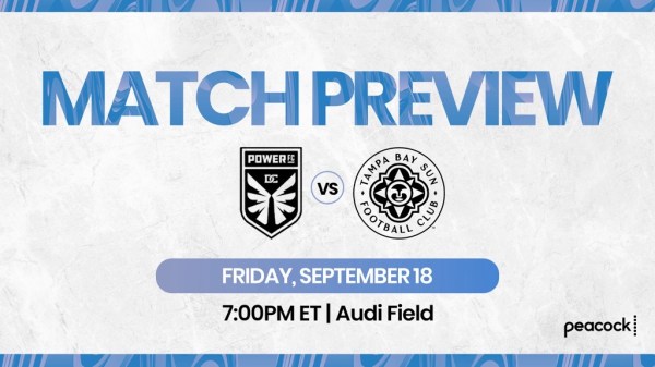 Match Preview: DC Power FC vs Tampa Bay Sun FC | Friday, September 18, 2026